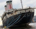 Rear of the ocean liner SS United States in Philadelphia